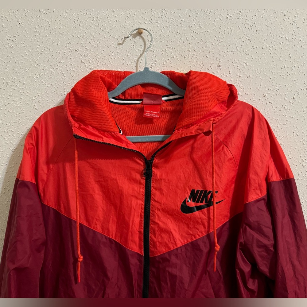 Nike Windrunner Jacket Two Tone Red Burgundy - Si… - image 4